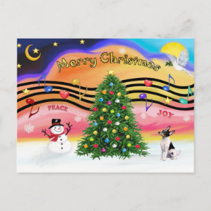 Weihnachtsmusik 2 - Toy Fox Terrier Feiertagspostkarte