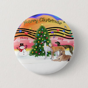 Weihnachtsmusik 2 - Windhunde (vier) Button