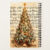 Weihnachtsmusik 5.5" x 8.5" Spiralnotebook Notizblock (Rückseite)