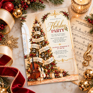 Weihnachtsmusik-Feierparty-Einladung Einladung