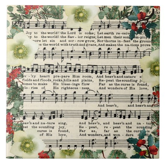 Weihnachtsmusik, Freude der Welt, Fliese (Vorderseite)