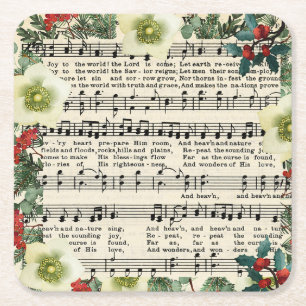 Weihnachtsmusik, Freude der Welt, Rechteckiger Pappuntersetzer