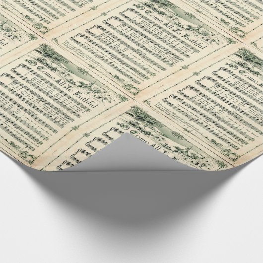 Weihnachtsmusik Geschenkpapier (Ecke)