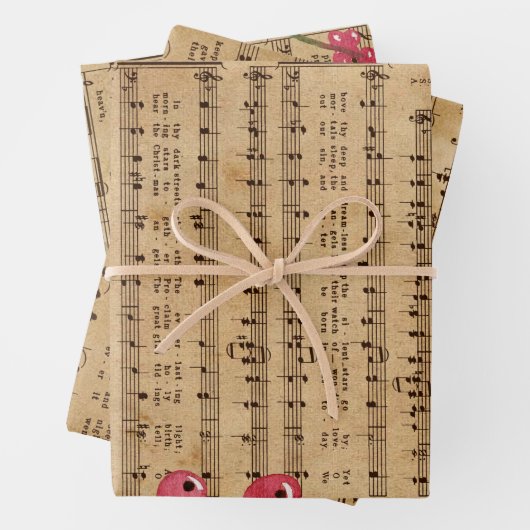 Weihnachtsmusik  geschenkpapier set (Beispiel)