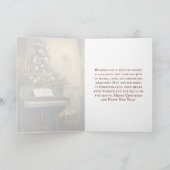Weihnachtsmusik Grand Piano Grüne Feiertagskarte (Innenseite)