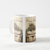 Weihnachtsmusik Grand Piano Grüne Kaffeetasse (Vorderseite Links)