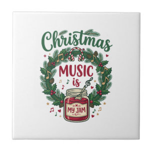 Weihnachtsmusik ist Marmeladenglas Kiefer Kranz Ko Fliese