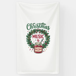 Weihnachtsmusik ist Marmeladenglas Kiefern-Kranz K Banner