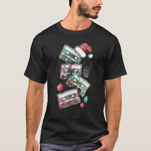 Weihnachtsmusik Kassetten Retro Xmas Jolly Se T-Shirt (Vorderseite)