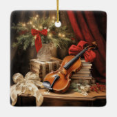 Weihnachtsmusik Keramikornament (Rückseite)