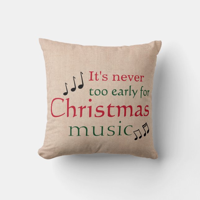 Weihnachtsmusik Kissen (Vorderseite)