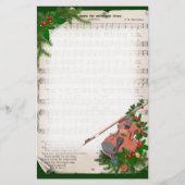 Weihnachtsmusik mit festlicher Geige Briefpapier (Vorderseite)