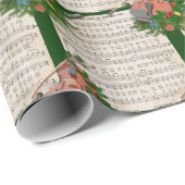 Weihnachtsmusik mit festlicher Geige Geschenkpapier (Rolleneckpunkt)