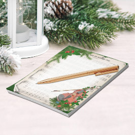 Weihnachtsmusik mit festlicher Geige Notizblock