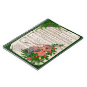 Weihnachtsmusik mit festlicher Geige Notizblock (Linke Seite)