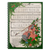 Weihnachtsmusik mit festlicher Geige Notizblock (Vorderseite)