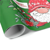 Weihnachtsmusik mit Niedlichen Gnomen Geschenkpapier (Rolleneckpunkt)