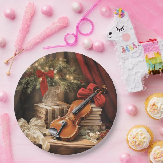 Weihnachtsmusik Pappteller (Party)