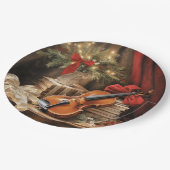 Weihnachtsmusik Pappteller (Schrägansicht)