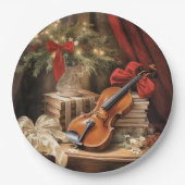 Weihnachtsmusik Pappteller (Vorderseite)