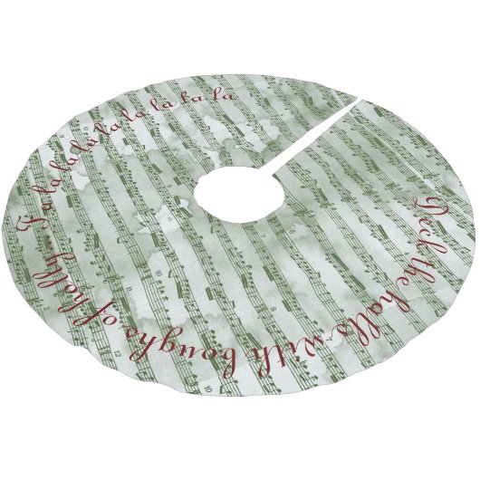 Weihnachtsmusik Polyester Weihnachtsbaumdecke (Schrägansicht)