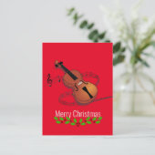 Weihnachtsmusik Postkarte (Stehend Vorderseite)