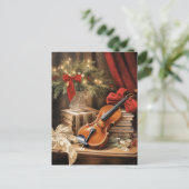 Weihnachtsmusik Postkarte (Stehend Vorderseite)