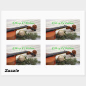 Weihnachtsmusik Rechteckiger Aufkleber (Blatt)