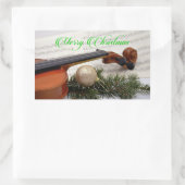 Weihnachtsmusik Rechteckiger Aufkleber (Tasche)