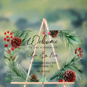 Weihnachtsmusik Red Berry Wreath Wedding Acrylschild (Neutral)