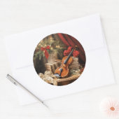 Weihnachtsmusik Runder Aufkleber (Umschlag)