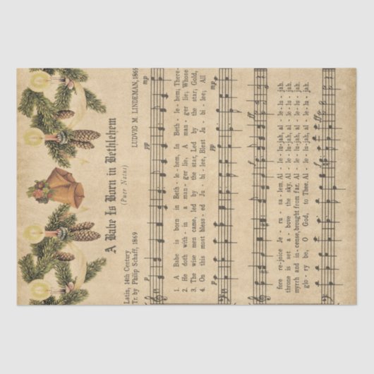 Weihnachtsmusik Seidenpapier (Vorderseite)