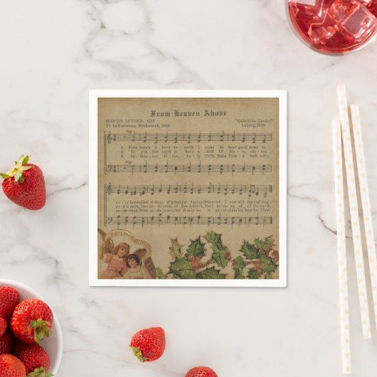 Weihnachtsmusik Serviette (Beispiel)