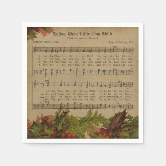 Weihnachtsmusik Serviette (Vorderseite)