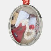Weihnachtsmusik Silbernes Ornament (Links)