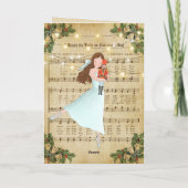 Weihnachtsmusik und Ballerina Feiertagskarte (Rückseite)