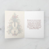 Weihnachtsmusik und Cello Feiertagskarte (Innenseite)