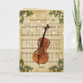 Weihnachtsmusik und Cello Feiertagskarte (Rückseite)