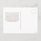 Weihnachtsmusik und Cello Feiertagspostkarte (Rückseite)