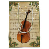 Weihnachtsmusik und Cello Mittlere Geschenktüte (Rückseite)
