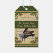 Weihnachtsmusik und Grand Piano Geschenkanhänger (Rückseite)