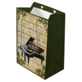 Weihnachtsmusik und Grand Piano Mittlere Geschenktüte (Rückseite Schrägansicht)