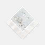 Weihnachtsmusik und Schmuck im Schnee Serviette (Ecke)