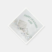 Weihnachtsmusik und Silberschmuck Serviette (Ecke)