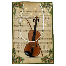 Weihnachtsmusik und Violine Mittlere Geschenktüte