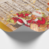 Weihnachtsmusik und Weihnachtsmusik Geschenkpapier (Ecke)