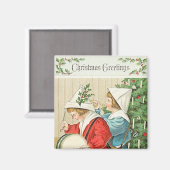 Weihnachtsmusik Vintag Magnet (Vorderseite/Rückseite)