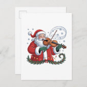 Weihnachtsmusik Weihnachten Weihnachtsmusik Weihna Ankündigungspostkarte (Vorne/Hinten)