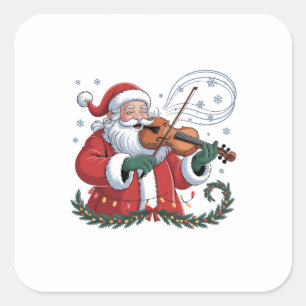 Weihnachtsmusik Weihnachten Weihnachtsmusik Weihna Quadratischer Aufkleber