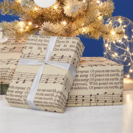 Weihnachtsmusik-Weltfrieden Geschenkpapier